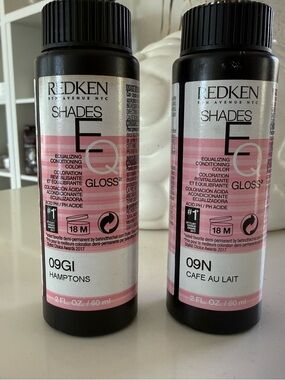 Redken Shades EQ Gloss Toner in 9GI Hamptons and 9N Cafe Au Lait - NEW